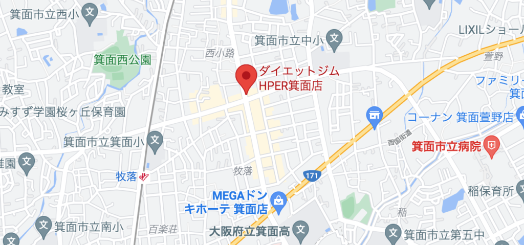 HPER箕面店 マップ