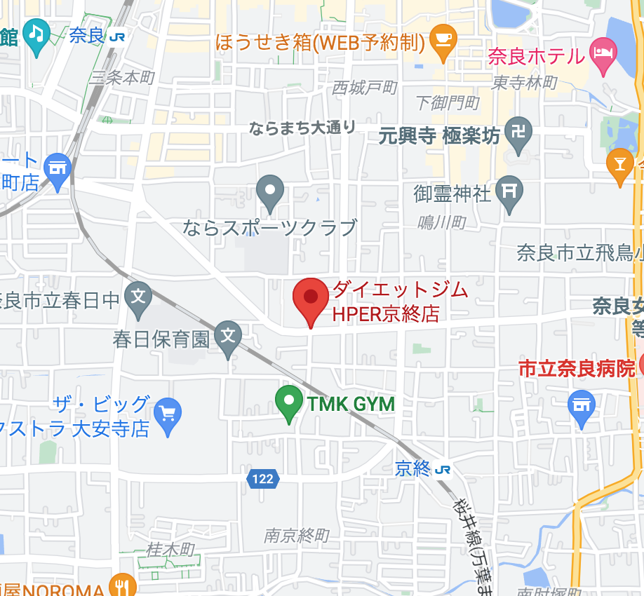 HPER京終店　マップ