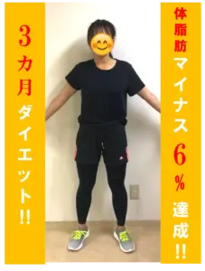 3ヶ月マイナス6キロ達成！